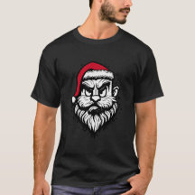 Funny cool Santa face Christmas Hipster