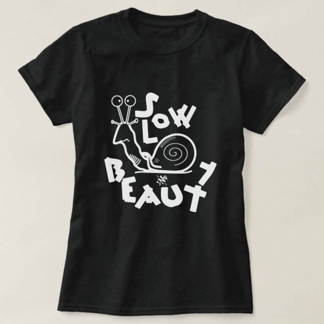 Funny Cool Snail Cartoon T-Shirt (Design Front)
