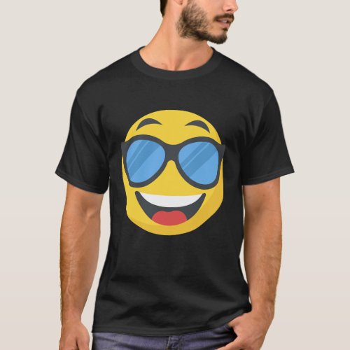 Funny Cool Sunglasses Emoticon Cute Feeling Cool T_Shirt