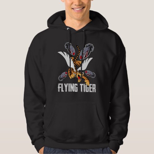 Funny Cool Tiger Flying Novelty Graphic Perfect d Hoodie
