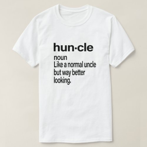 funny cool Uncle Gift Hunkle Definition T_Shirt