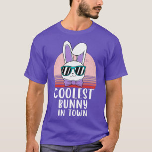 Funny Coolest Bunny In Town Sunglasses Easter Day T-Shirt
