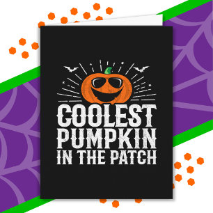 Funny Coolest Pumpkin In The Patch Halloween Party Card