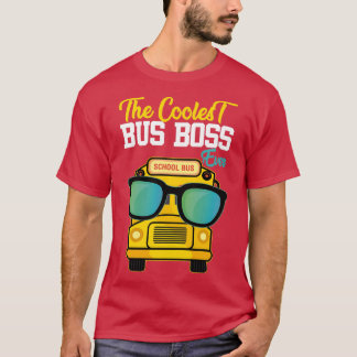 Funny coolest School Bus Driver sunglass appreciat T-Shirt