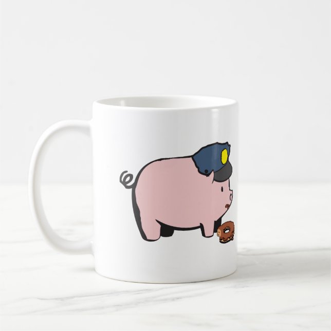 Funny Cop Coffee Mug - Police Gag Gifts (Left)