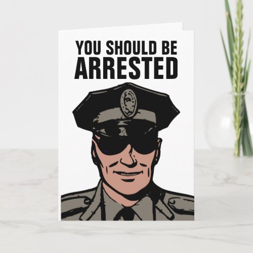 FUNNY COP POLICEMAN BIRTHDAY CARDS