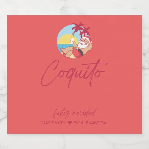 Funny Coquito Food and Beverage Label Set