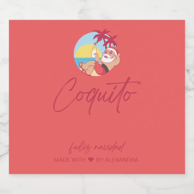 Funny Coquito Food and Beverage Label Set (Single Label)