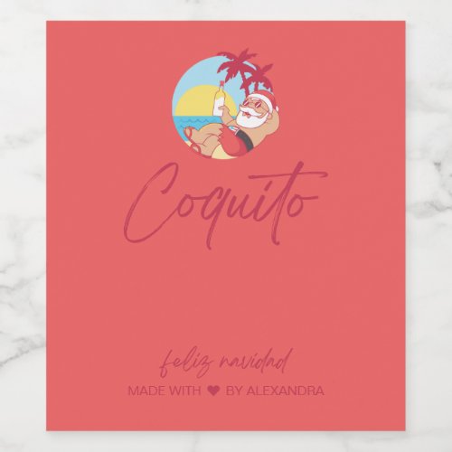 Funny Coquito Food and Beverage Label Set