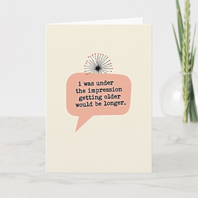 Funny Coral Bubble Birthday Card (Front)