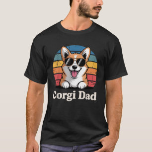 Funny Corgi Art For Men Dad Grandpa Pembroke Corgi T-Shirt