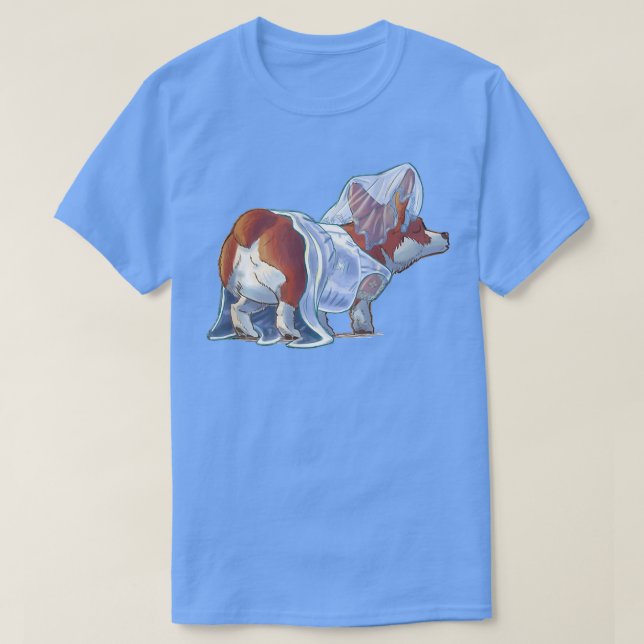 Funny Corgi Bride And Husband Married Wedding, Dog T-Shirt (Design Front)