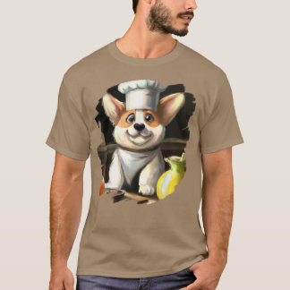 Funny Corgi Chef Cooking Food Dog Corgi  T-Shirt