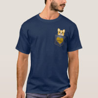 Funny Corgi Dog In A Pocket Wassup Novelty T-Shirt