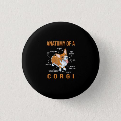 funny corgi dog lover button