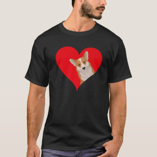 Funny Corgi Dog Lover Heart Shape Corgi Valentines T-Shirt