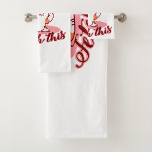 Funny Corgi Dog Middle Finger Fetch This Bath Towel Set