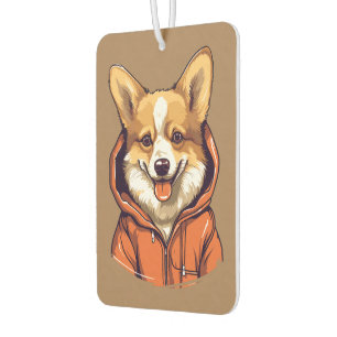 Funny Corgi Dog Wearing Hoodie Air Freshener