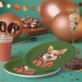 Corgi paper shop plates