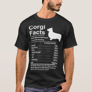 Funny Corgi Facts nutrition Gift Cardigan Pembroke T-Shirt