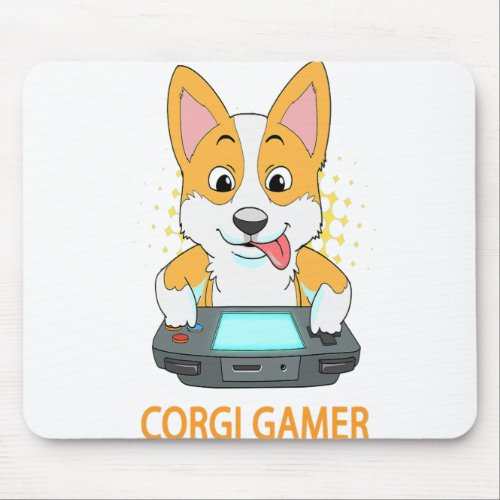 Funny Corgi Gamer Online Gaming Dog Video Game Com Mouse Pad