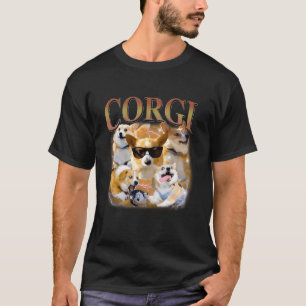Funny Corgi Gang Eyeglasses Naughty Corgi Dog Mom  T-Shirt
