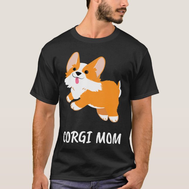 Funny Corgi Mom  966 T-Shirt (Front)