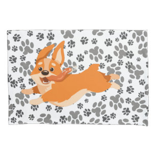 Funny Corgi Puppy Dog Pillow Case