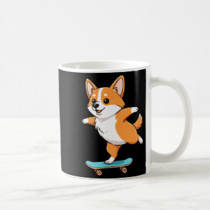 Funny Corgi Skater Skateboard Ballerina Mom Dad Ki Coffee Mug