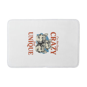 Funny Corgi Unique Vintage Engraving T-Shirt Desig Bath Mat