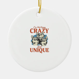 Funny Corgi Unique Vintage Engraving T-Shirt Desig Ceramic Ornament