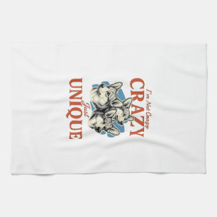 Funny Corgi Unique Vintage Engraving T-Shirt Desig Kitchen Towel