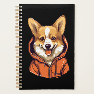 Funny Corgi Wearing Hoodie Planner