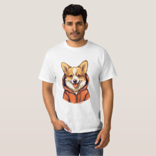 Funny Corgi Wearing Hoodie T-Shirt