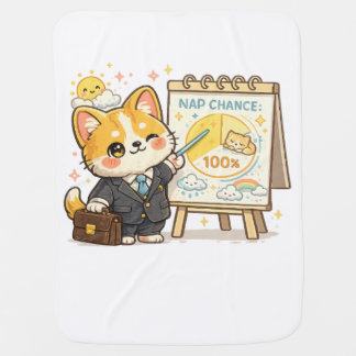 Funny Corgi Weather Nap Chance Baby Blanket