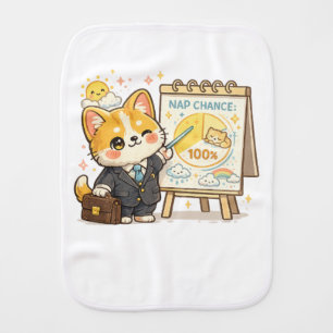 Funny Corgi Weather Nap Chance Baby Burp Cloth