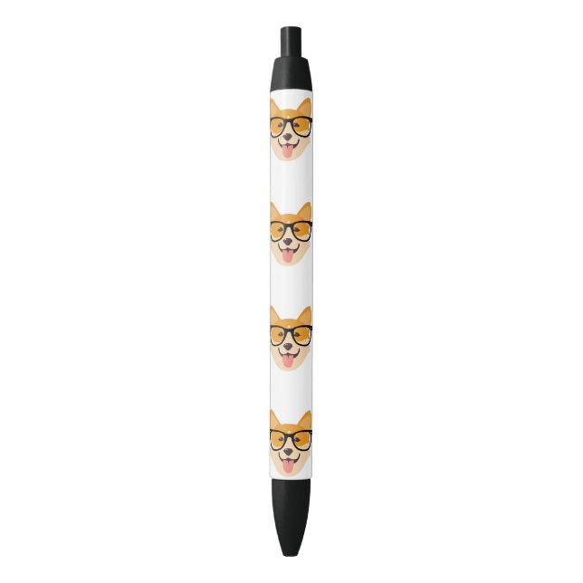 Funny Corgi With Glasses Pen (Front Vertical)