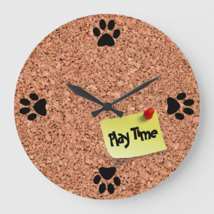 FUNNY Cork Board with Customizable Text on Post It Large Clock