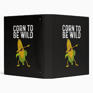Funny Corn Gift for Men Women Corn On The Cob Cost 3 Ring Binder