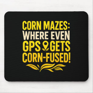Funny Corn Mazes Where Even Gps Gets Corn Fused Mouse Pad