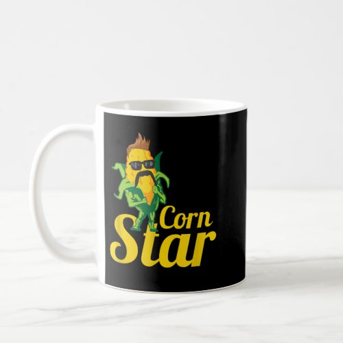 Funny Corn Star Sunglasses Mustache Maize T_Shirt  Coffee Mug