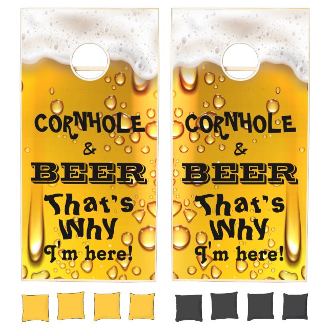 Funny Cornhole and Beer Cornhole Set (Set)