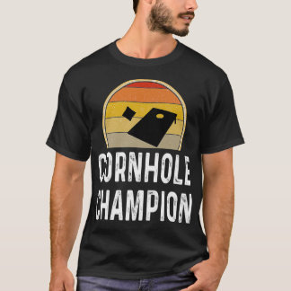 Funny Cornhole Champion Bags Backyard Game Player T-Shirt