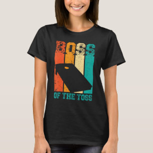 Funny Cornhole Corn Hole Retro Boss of the Toss T-Shirt