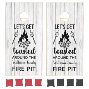 Funny Cornhole Fire Pit Drinking  Set