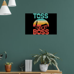 Funny Cornhole Gift Cool Cornhole Toss Like A Boss Poster