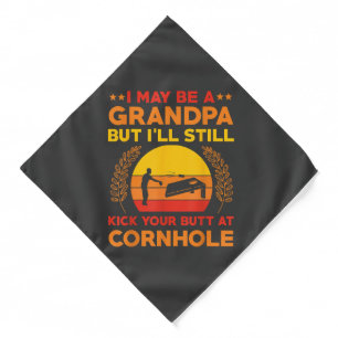 Funny Cornhole Grandpa Outfit Sack Toss Bandana
