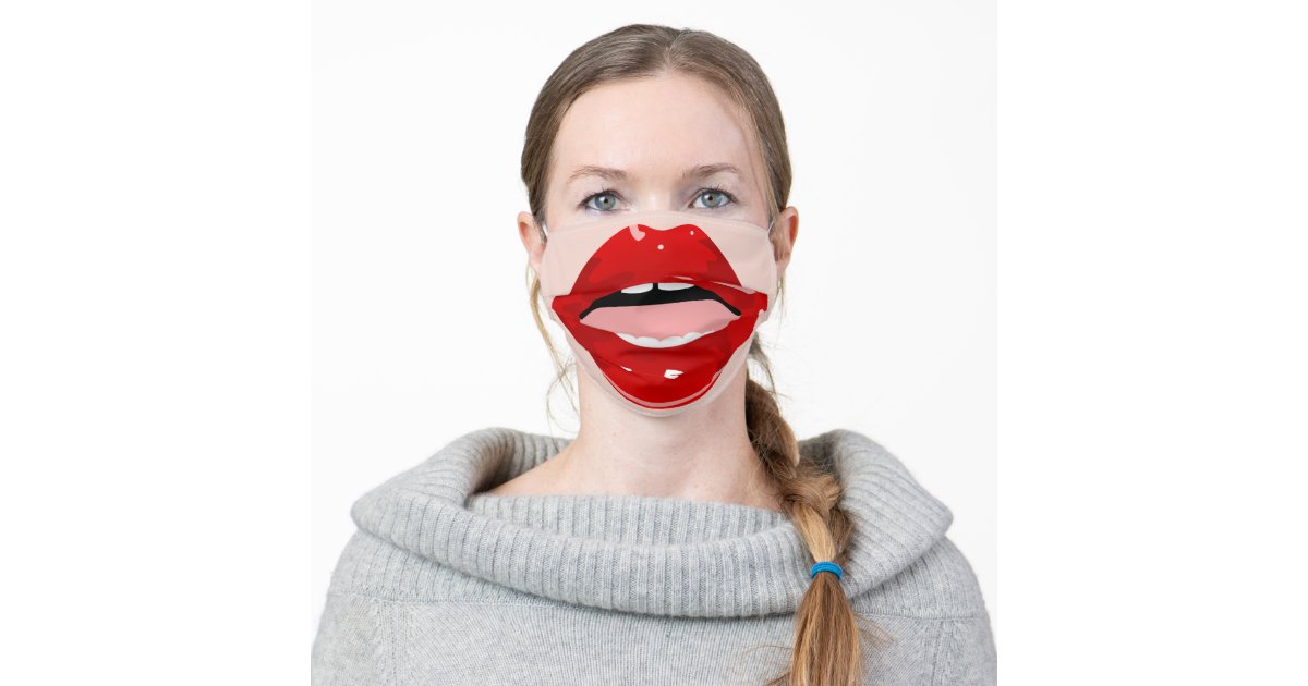 Funny Corona Face Mask With Sexy Lips / Mouth Zazzle