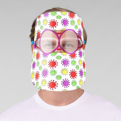 Funny Coronavirus Germ Particles Quarantine Face Shield