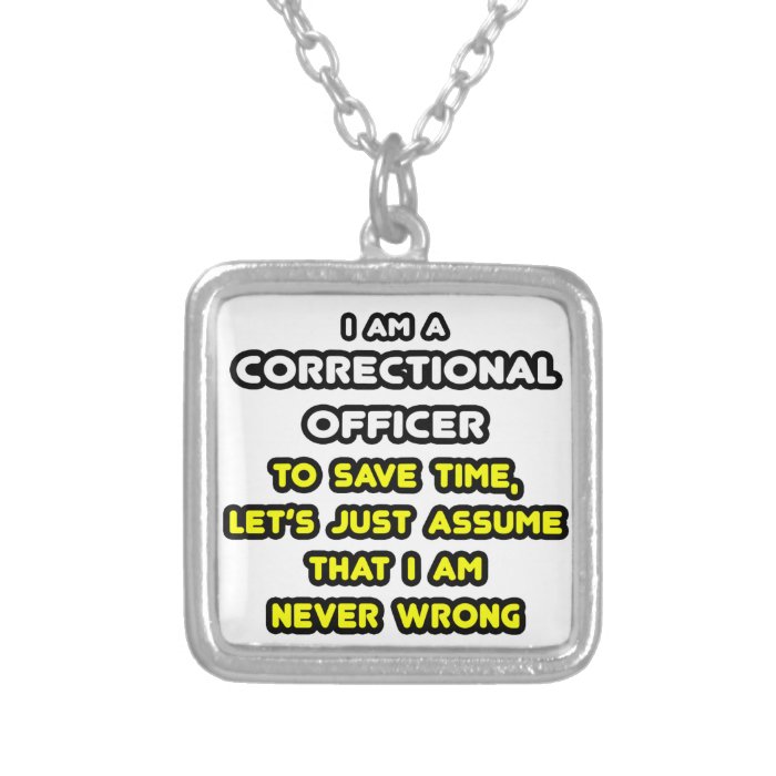Funny Correctional Officer T Shirts Personalized Necklace